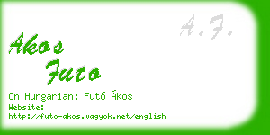 akos futo business card