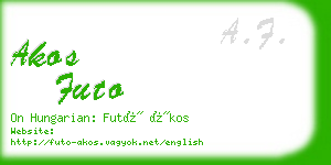 akos futo business card